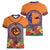 PNG New Ireland Province Women V-Neck T-Shirt Niu Ailan Necklace Polynesian Tattoo - Polynesian Pride