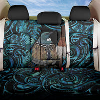 New Zealand Tui Bird Taiaha Back Car Seat Cover Maori Weapon Paua Shell Mix Silver Fern