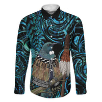 New Zealand Tui Bird Taiaha Family Matching Puletasi and Hawaiian Shirt Maori Weapon Paua Shell Mix Silver Fern
