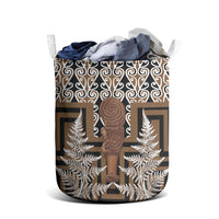 Wahaika New Zealand Laundry Basket Maori Weapon Kowhaiwhai Fern Poutama Motifs