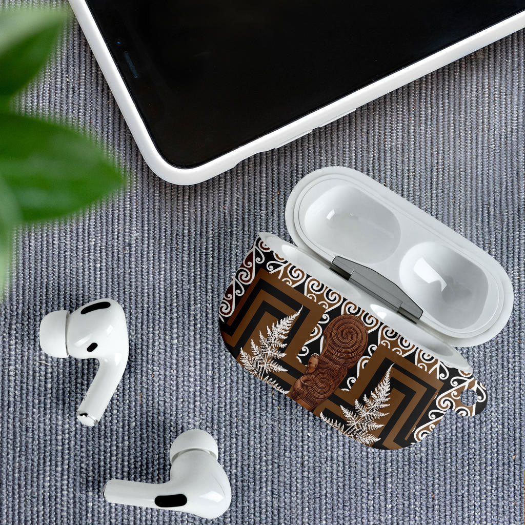 Wahaika New Zealand AirPods Case Maori Weapon Kowhaiwhai Fern Poutama Motifs