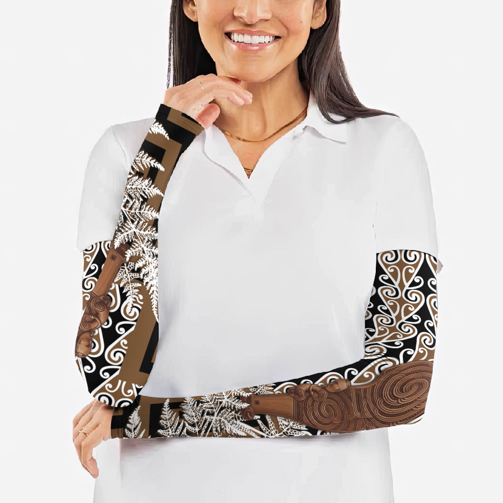 Wahaika New Zealand Arm Sleeves Maori Weapon Kowhaiwhai Fern Poutama Motifs