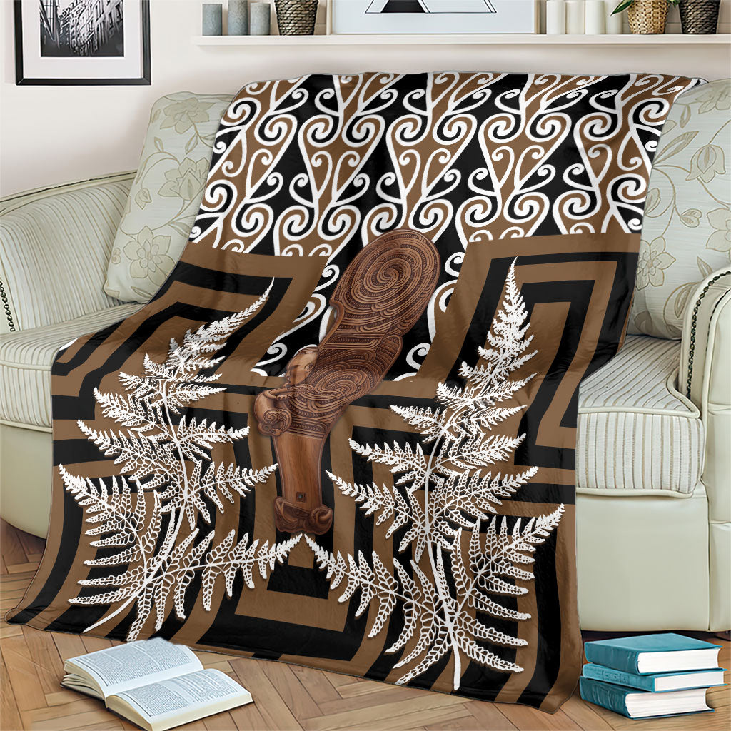Wahaika New Zealand Blanket Maori Weapon Kowhaiwhai Fern Poutama Motifs