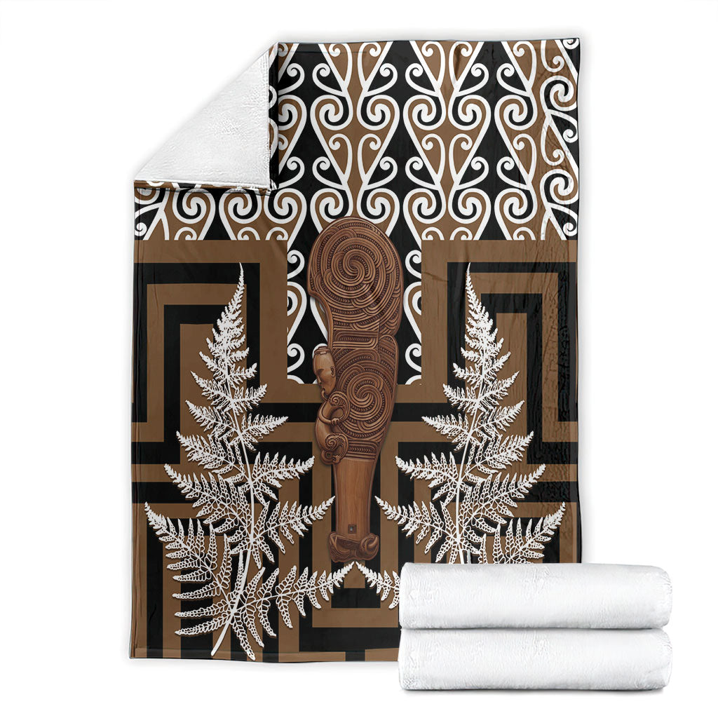 Wahaika New Zealand Blanket Maori Weapon Kowhaiwhai Fern Poutama Motifs