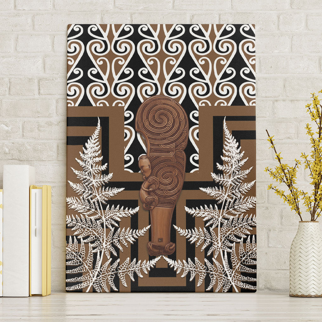 Wahaika New Zealand Canvas Wall Art Maori Weapon Kowhaiwhai Fern Poutama Motifs