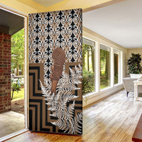 Wahaika New Zealand Door Cover Maori Weapon Kowhaiwhai Fern Poutama Motifs