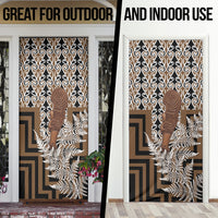 Wahaika New Zealand Door Cover Maori Weapon Kowhaiwhai Fern Poutama Motifs