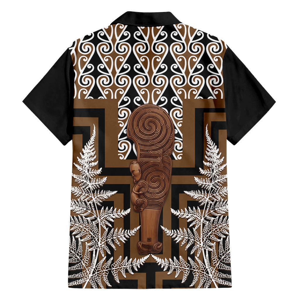 Wahaika New Zealand Family Matching Puletasi and Hawaiian Shirt Maori Weapon Kowhaiwhai Fern Poutama Motifs