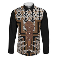 Wahaika New Zealand Family Matching Summer Maxi Dress and Hawaiian Shirt Maori Weapon Kowhaiwhai Fern Poutama Motifs