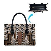 Wahaika New Zealand Leather Bag Maori Weapon Kowhaiwhai Fern Poutama Motifs