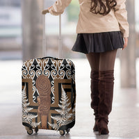 Wahaika New Zealand Luggage Cover Maori Weapon Kowhaiwhai Fern Poutama Motifs