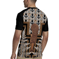 Wahaika New Zealand Rugby Jersey Maori Weapon Kowhaiwhai Fern Poutama Motifs