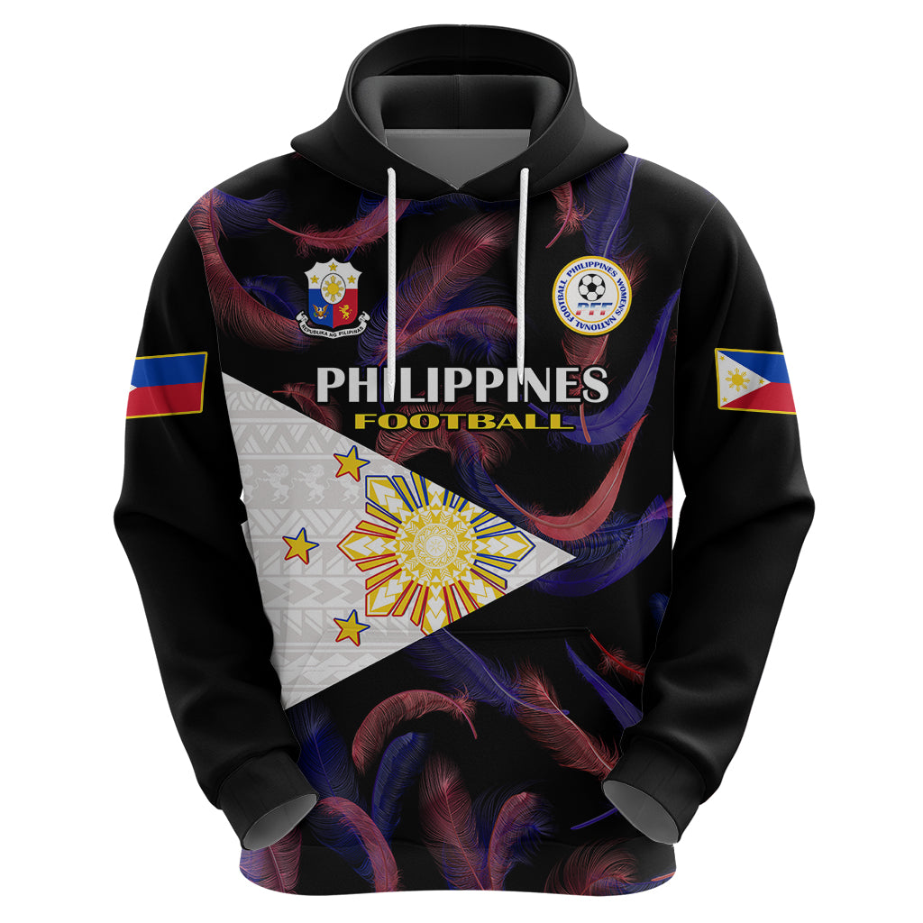 Philippines Football Hoodie 2023 World Cup Go Filipinas Feather Black Version LT14 - Polynesian Pride