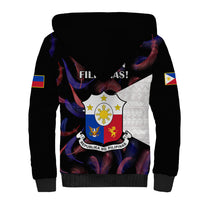 Philippines Football Sherpa Hoodie 2023 World Cup Go Filipinas Feather Black Version LT14 - Polynesian Pride