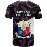 Philippines Football T Shirt 2023 World Cup Go Filipinas Feather Black Version LT14 - Polynesian Pride