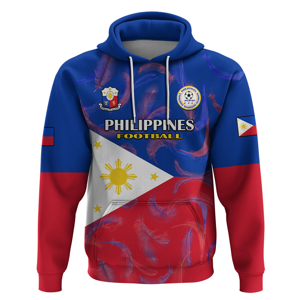 Philippines Football Hoodie 2023 World Cup Go Filipinas Feather Flag Version LT14 Blue - Polynesian Pride