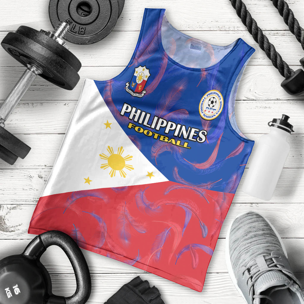 Philippines Football Men Tank Top 2023 World Cup Go Filipinas Feather Flag Version LT14 Blue - Polynesian Pride