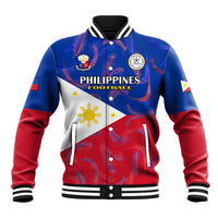 Custom Philippines Football Baseball Jacket 2023 World Cup Go Filipinas Feather Flag Version LT14 Unisex Blue - Polynesian Pride