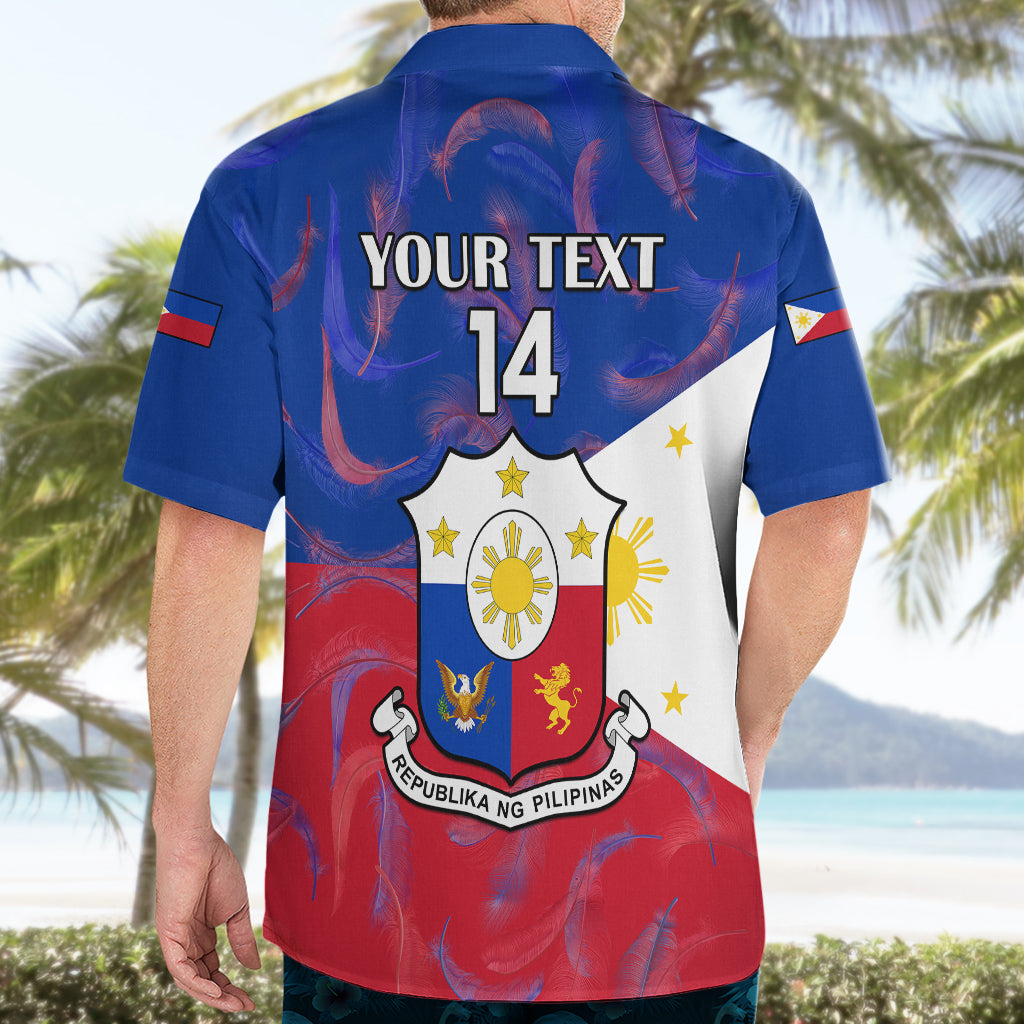 Custom Philippines Football Hawaiian Shirt 2023 World Cup Go Filipinas Feather Flag Version LT14 - Polynesian Pride