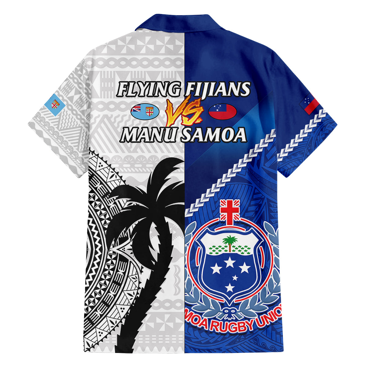 fiji-and-samoa-rugby-family-matching-off-shoulder-short-dress-and-hawaiian-shirt-2023-world-cup-samoan-mix-tapa-pattern