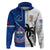 Fiji And Samoa Rugby Hoodie 2023 World Cup Samoan Mix Tapa Pattern LT14 Pullover Hoodie Blue - Polynesian Pride