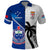 Fiji And Samoa Rugby Polo Shirt 2023 World Cup Samoan Mix Tapa Pattern LT14 Blue - Polynesian Pride