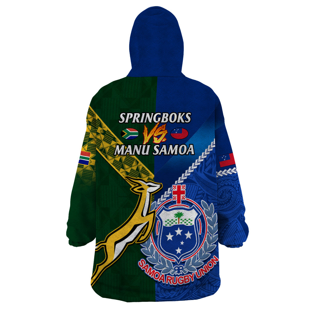 Custom France And Australia Rugby Wearable Blanket Hoodie 2023 World Cup Le Bleus Wallabies Together LT14