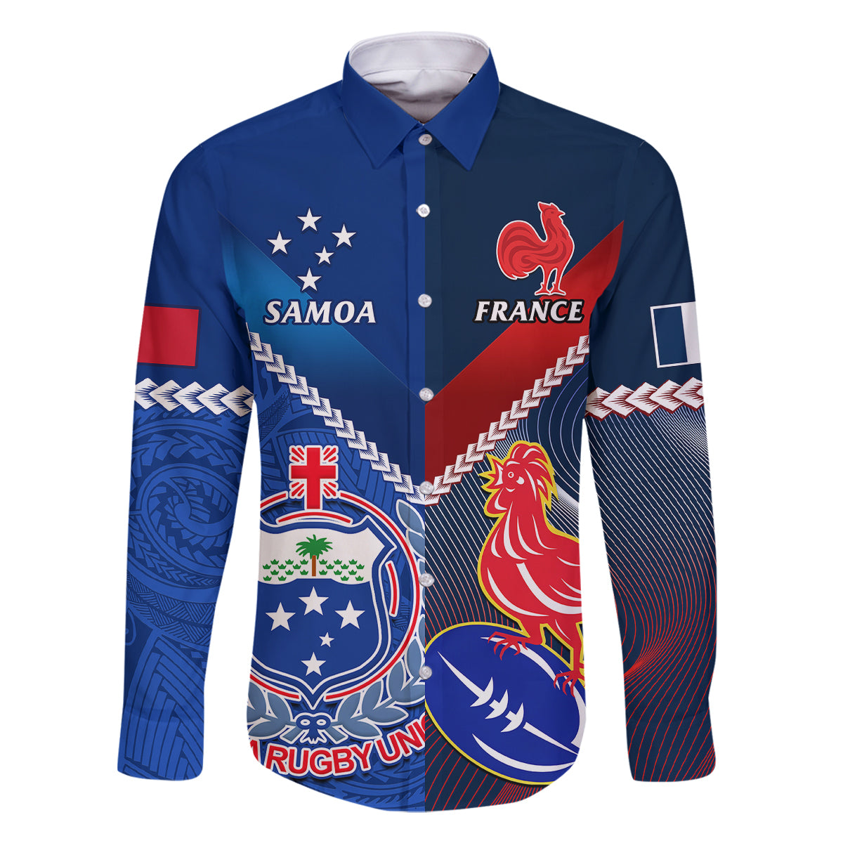 custom-samoa-and-france-rugby-family-matching-summer-maxi-dress-and-hawaiian-shirt-2023-world-cup-manu-samoa-with-les-bleus