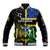 South Sea Islanders Baseball Jacket Kanakas With Solomon Islands Coat Of Arms LT14 Unisex Black - Polynesian Pride