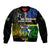 South Sea Islanders Bomber Jacket Kanakas With Solomon Islands Coat Of Arms LT14 Unisex Black - Polynesian Pride