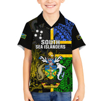 South Sea Islanders Family Matching Puletasi Dress and Hawaiian Shirt Kanakas With Solomon Islands Coat Of Arms LT14 - Polynesian Pride