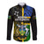 South Sea Islanders Long Sleeve Button Shirt Kanakas With Solomon Islands Coat Of Arms LT14 Unisex Black - Polynesian Pride