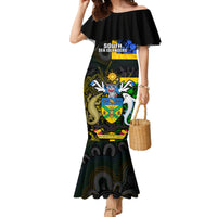 personalised-south-sea-islanders-family-matching-mermaid-dress-and-hawaiian-shirt-kanakas-with-solomon-islands-coat-of-arms