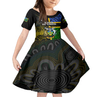 personalised-south-sea-islanders-family-matching-tank-maxi-dress-and-hawaiian-shirt-kanakas-with-solomon-islands-coat-of-arms