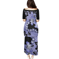 Purple Hawaii Puletasi Tapa Cloth Mix Tropical Flowers Pastel Vibes LT14 - Polynesian Pride
