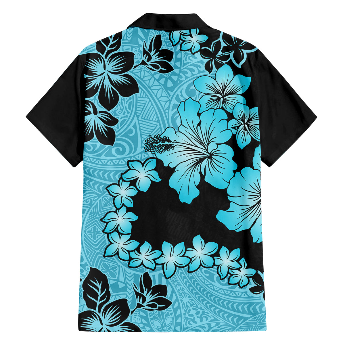 Blue Hawaii Family Matching Puletasi Dress and Hawaiian Shirt Tapa Cloth Mix Tropical Flowers Pastel Vibes LT14 - Polynesian Pride