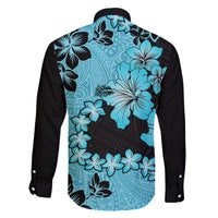 Blue Hawaii Family Matching Puletasi Dress and Hawaiian Shirt Tapa Cloth Mix Tropical Flowers Pastel Vibes LT14 - Polynesian Pride