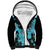 Blue Hawaii Sherpa Hoodie Tapa Cloth Mix Tropical Flowers Pastel Vibes LT14 Unisex Blue - Polynesian Pride