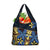 Polynesia Fabric Grocery Bag Polynesian Tribal With Frangipani Flowers