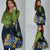 Polynesia Fabric Grocery Bag Polynesian Tribal With Frangipani Flowers