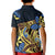 Polynesia Fabric Kid Polo Shirt Polynesian Tribal With Frangipani Flowers LT14 - Polynesian Pride