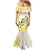 Gold And White Polynesia Plumeria Family Matching Mermaid Dress and Hawaiian Shirt Curves Tropical Vibes