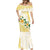 Gold And White Polynesia Plumeria Mermaid Dress Curves Tropical Vibes