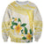 Gold And White Polynesia Plumeria Sweatshirt Curves Tropical Vibes