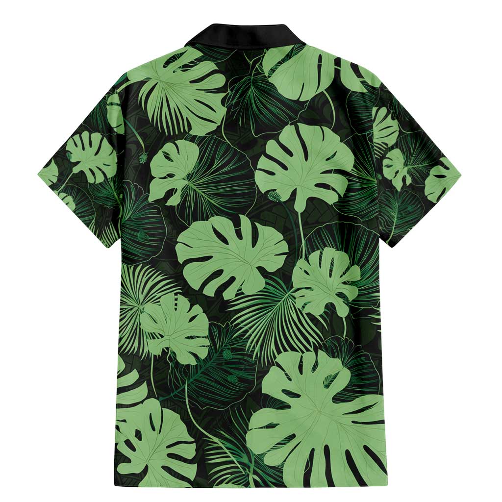 Green Hawaii Kukui Nut Lei Family Matching Mermaid Dress and Hawaiian Shirt Hawaiian Pattern Monstera Tropical Vibes - Polynesian Pride
