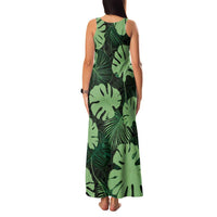 Green Hawaii Kukui Nut Lei Family Matching Tank Maxi Dress and Hawaiian Shirt Hawaiian Pattern Monstera Tropical Vibes - Polynesian Pride