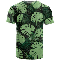 Green Hawaii Kukui Nut Lei T Shirt Hawaiian Pattern Monstera Tropical Vibes - Polynesian Pride