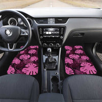 Pink Hawaii Kukui Nut Lei Car Mats Hawaiian Pattern Monstera Tropical Vibes - Polynesian Pride