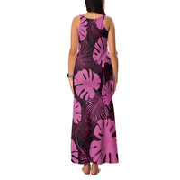 Pink Hawaii Kukui Nut Lei Family Matching Tank Maxi Dress and Hawaiian Shirt Hawaiian Pattern Monstera Tropical Vibes - Polynesian Pride