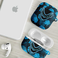 Blue Hawaii Kukui Nut Lei AirPods Case Hawaiian Pattern Monstera Tropical Vibes - Polynesian Pride